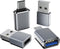 USB to USB C Adapter 4 Pack,?2*Type C Female to A Male Charger Converter?&?2*USB C Male to USB Female?OTG Adapter for iPhone 15 Pro Max 14 13 12,A...