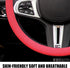 1 PC D Shape Steering Wheel Cover, All Seasons Universal Silicone Car Steering Wheel Protector, Stylish Non-Slip Fit for 15 Inch Flat Bottom Steer...