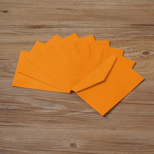 50 Pack Orange Envelopes 5-1/5 x 7-1/5 Envelopes A7 Invitation Envelopes for Personalize Gift Cards, Wedding, Baby Shower, Mailing, Birthday Party...