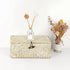 Hipiwe Wicker Shelf Baskets Bin with Lid Natural Seagrass Basket Storage Boxes Small Woven Basket Multipurpose Home Organizer Bins Box for Shelf C...