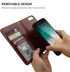 Bocasal PU Leather Wallet Case for iPhone 7/8 Plus with Card Holder, Magnetic Kickstand, Wrist Strap & Removable Flip Cover (Brown)...