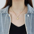 HUASAI Layer Initial Necklace for Women 18K Gold Plated Layering Paperclip Link Chain Necklace Cute Hexagon Letter Pendant Initial Choker Necklace...