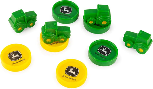 John Deere Checkers Board Game - Includes Themed Folding Board, Checkers, and Collectible Tractor Kings - Collectible Farm Toys and Strategy Games...