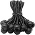 Pack of 25 Bungees with Ball (Black and White 150 mm) for Tents, Tarpaulins, Posters, Tarpaulin Tensioners, Expander Loops, Tarpaulin Holder, Tarp...