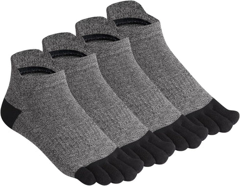 Meaiguo Toe Socks No Show Running Five Finger Socks for Men Women 4 Pairs...