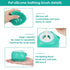 Dog Cat Bath Brush Comb Silicone Pet Grooming Brush Bath Shampoo Massage Dispenser Shower Brush For Short Long Haired Dogs And Cats(heart blue)...
