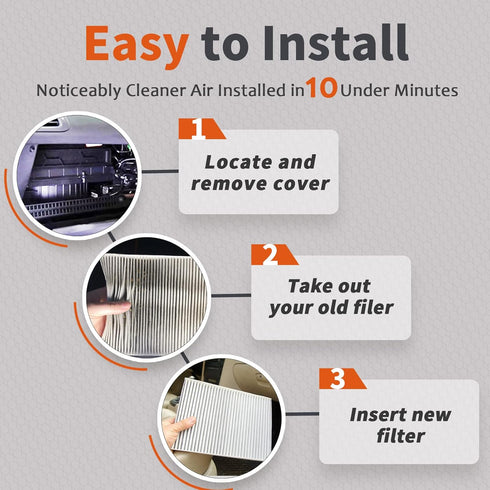 RUITO Cabin Air Filter, Fits 300 (2011-2023), Challenger (2011-2023), Charger (2011-2023), Replace RT668 CF11668, ?BE-668, 68071668AA......