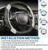 Car Steering Wheel Cover, Universal 15 Inch, Elastic Microfiber Leather Sporty Auto Steering Wheel Protector, Non Slip & Breathable, Car Interior ...