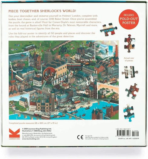Laurence King The World of Sherlock Holmes 1000 Piece Puzzle...