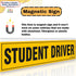 TOTOMO Student Driver Magnet for Car Sign - Large 12"x3" Magnetic Reflective Vehicle Safety for New Rookie Learner Drivers Removable Bumper Sticke...