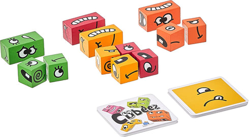 BLUE ORANGE GAMES Cubeez Original Matching Face Changing Expression Puzzle Race with Wooden Cubes, 1 to 4 Players, Ages 6+...
