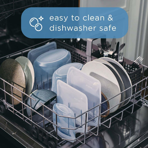 Stasher Premium Silicone Reusable Food Storage Snack Bag, Citrus | Microwave, Sous Vide, Dishwasher, Oven and Freezer Safe | BPA Free, Leak-free, ...