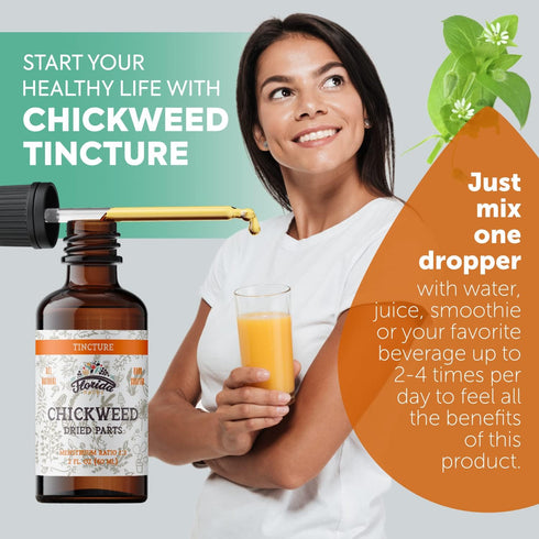 Chickweed Tincture, Organic Chickweed Extract (Stellaria Media) Dried Herb, Chickweed Supplement...