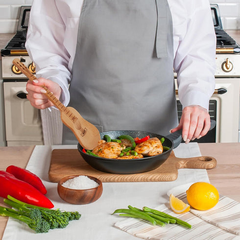 Guitar Shape Rockin Wooden Novelty Spatula Salad Server 10.5-inch for Flipping Cooking Gift for Music Enthusiasts (Acoustic Guitar)...