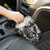 Car Trash Can - Black and White Flowers Printing Garbage Bin Decoration for Car Interior, Front Seat, Back Seat, Floor, Headrest - SUV, Trucks...