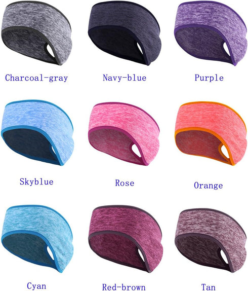 Women’s Ponytail Headband Ear Warmer Head Wrap Yoga Hair Band Running Sweatband...