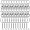 Selizo 120Pcs Swivel Snap Hook and Key Rings with Chain for Keychain Lanyard...