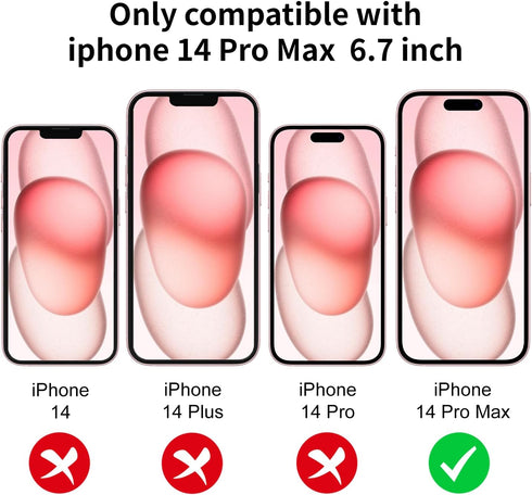 for iPhone 14 Pro Max Screen Protector, Anti Glare Eye Protection, High Transmittance, Easy Install, 14 Pro Max 6.7" with 9H Hardness, Full Covera...