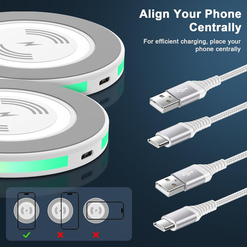 15W Wireless Fast Charger for iPhone 14 13 12 11 Pro Max SE XR XS X 8,Samsung Wirelss Charger Station for Samsung Galaxy S23 S22 S21 S20 Z Flip 5 ...
