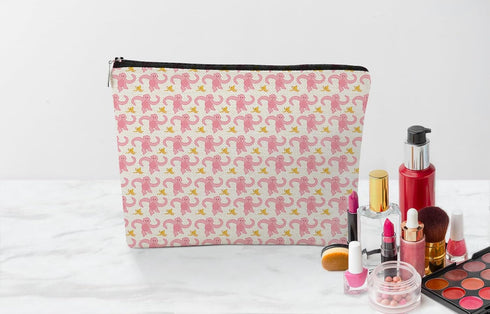 Pink Monkey Small Makeup Bag, Funny Zipper Travel Toiletry Cosmetic Bag,Gift for Teen Girls Women Monkey Lovers, Cute Makeup Bag Organizer...