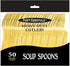 Party Essentials Disposable Plastic Cutlery/Heavy-Duty Flatware/Silverware for All Events, 50-Count, Shiny Gold Soup Spoons...
