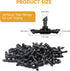 50 Pieces Drip Irrigation Fittings, 1/4 Inch Barbed Tee Fittings, Barbed Connectors for 1/4 Inch Irrigation Tubing for Drip Sprinkler Garden Lawn ...