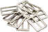 JWBIZ 8pcs Flat Metal Slide Buckle Belt Adjuster Sliders Tri Glide Strap Hardware Clasp (Silver, 1 1/4 Inch)...