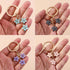 5 pcs Keychains for Women Girls,Flowers Charms Enameled Keychain Tassel Keyring Gifts Purse Bag Accessories Bulk...