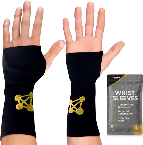 CopperJoint Hand Wrist Support Brace – Copper Compression Wrist Sleeve Men, Functional Hand Compression Sleeve Women for Gaming Support Brace, Yog...