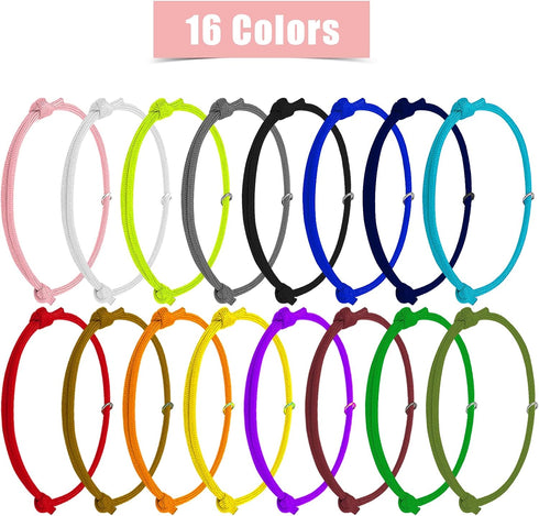 16pcs Puppy ID Collars, Soft Polyester Adjustable Whelping Collars Puppy Identification Collars Kitten Collars Newborn Puppies Supplies for Litter...