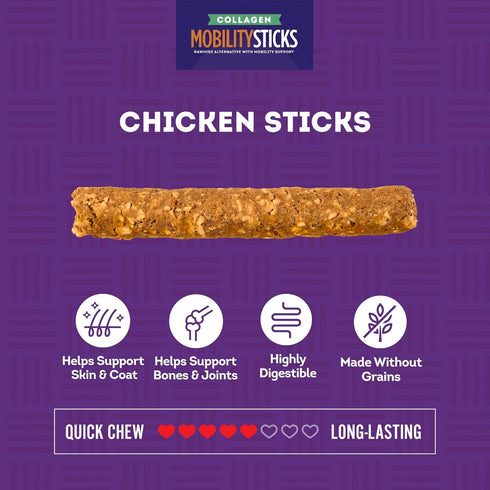Collagen Smart Sticks Dog Treats - Chicken & Sweet Potato Flavor, 9oz/1 Pack...