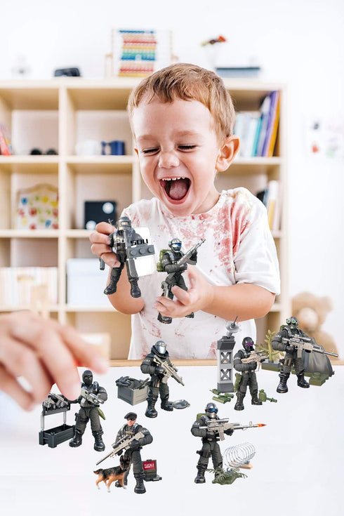 YEIBOBO ! Special Forces Mini Action Figure with Military Weapons and Accessories (Flying Tigers Team XJ-822)...