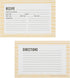 C.R. Gibson Bloom Double Sided Recipe Card Set, 4" W x 6" L, Yellow...