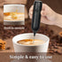 Milk Frother Handheld, Electric Foam Maker with Stainless Steel Whisk Rechargeable Frother Drink Mixer with USB-C Cable for Coffee, Lattes, Cappuc...