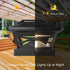 Davinci Lighting Renaissance Solar Outdoor Post Cap Lights - Includes Bases for 4x4 5x5 6x6 Posts - Bright LED Light - Slate Black (1 Pack)...
