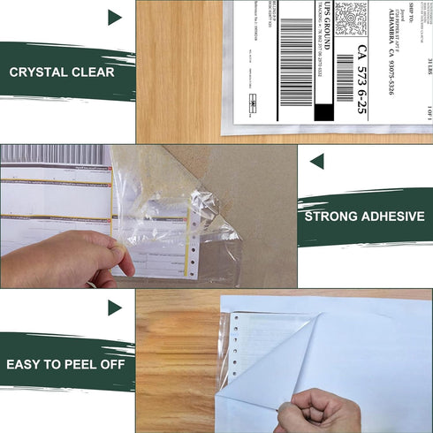 6''x9'' Clear Packing List Envelopes, Top Loading Shipping Label Envelopes Pouches, Adhesive Shipping Label Sleeves/Mailing Pouches for Shipping (...