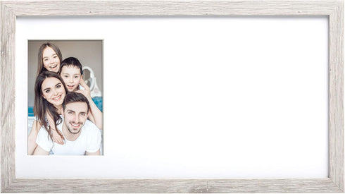 Kate & Milo DIY Family Photo Frame and Paint Kit – Craft Keepsake for Parents, Rustic Farmhouse Home Decor, Gray...