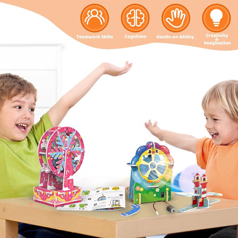 Science Kits for Kids Age 8-12 STEM Projects Activity Craft Kits 3 in 1 Educational Building Kits DIY 3D Puzzles for Kids Science STEM Toys Kits f...