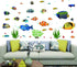 Fish Wall Stickers Under The Sea Decorative Wall Decals Coral Reef Fish Wall Stickers Peel and Stick Starfish Wall Art Sticker Decals for Kids Nur...