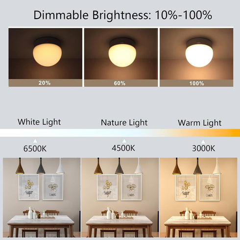 LINEWAY Rechargeable Light Bulbs with Remote, Battery Operated Light Bulb 2000mAh E26 Detachable Charging, 15 Colors Selectable/Timer/Dimmer Puck ...