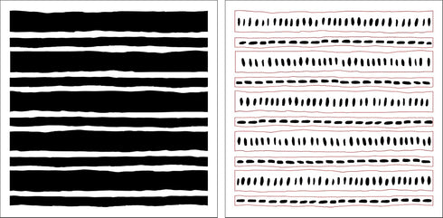 Brushstroke Stripe Pattern Stencil by StudioR12 - Select Size - USA MADE - DIY Boho Decor | Painting on Walls, Floors, Tiles, & Wood Signs | STCL6...