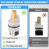 RP25513 Faucet Stem Assembly Compatible with Delta Two Handle Faucet Repair Kit with RP4993 Rubber Seat and Spring, Replacement Stems Cartridges f...