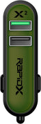 RapidX RXX2QCOLV X2 2 Port Car Charger with Quick Charge Olive...