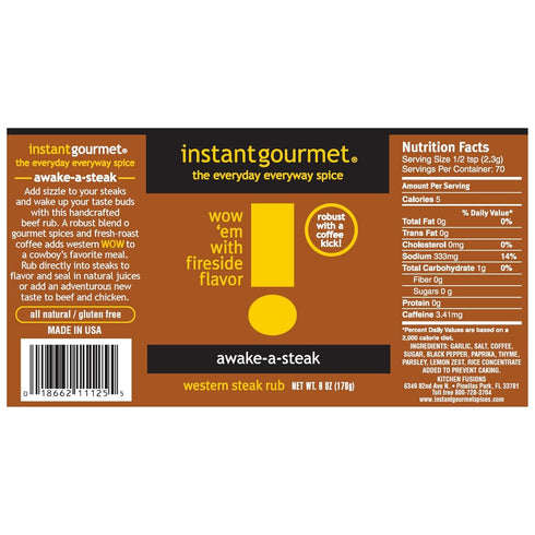 Instant Gourmet Awake-a-Steak Coffee Rub, 6 oz...