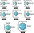 70Pcs Tibetan Style Teardrop Turquoise Connector Charms Round Bohemian Earring Charms Retro Antique Silver Western Link Charms for DIY Boho Neckla...
