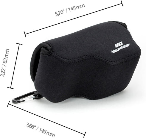 MegaGear MG064 Ultra Light Neoprene Camera Case Compatible with Sony Alpha A6400, A6500, A6300, A6000 (16-50 mm)-Black (MG063)...