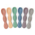 Silicone Chew Spoon Set for Babies and Toddlers - Safety Tested - BPA Free - Microwave, Dishwasher and Freezer Safe - Earth Shades...