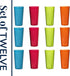 US Acrylic Café Plastic Reusable Tumblers (Set of 12) 32-ounce Iced-Tea Cups, Assorted | Value Set of Restaurant Style Drinking Glasses, Stackable...