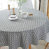 Table Cloth, Round Stripe Table Cover Nordic Twill Floral Tablecloth Washable Dining Decorative for Holiday Home Christmas Party Picnic (Gray)...