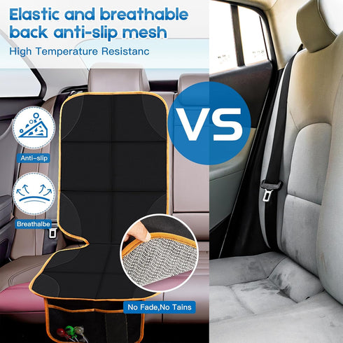 Car Seat Protector for Child Car Seat, 600D Fabric Carseat Seat Protectors, 1 Pack Seat Protector Under Baby Pet Car Seat with Non-Slip Backing, T...